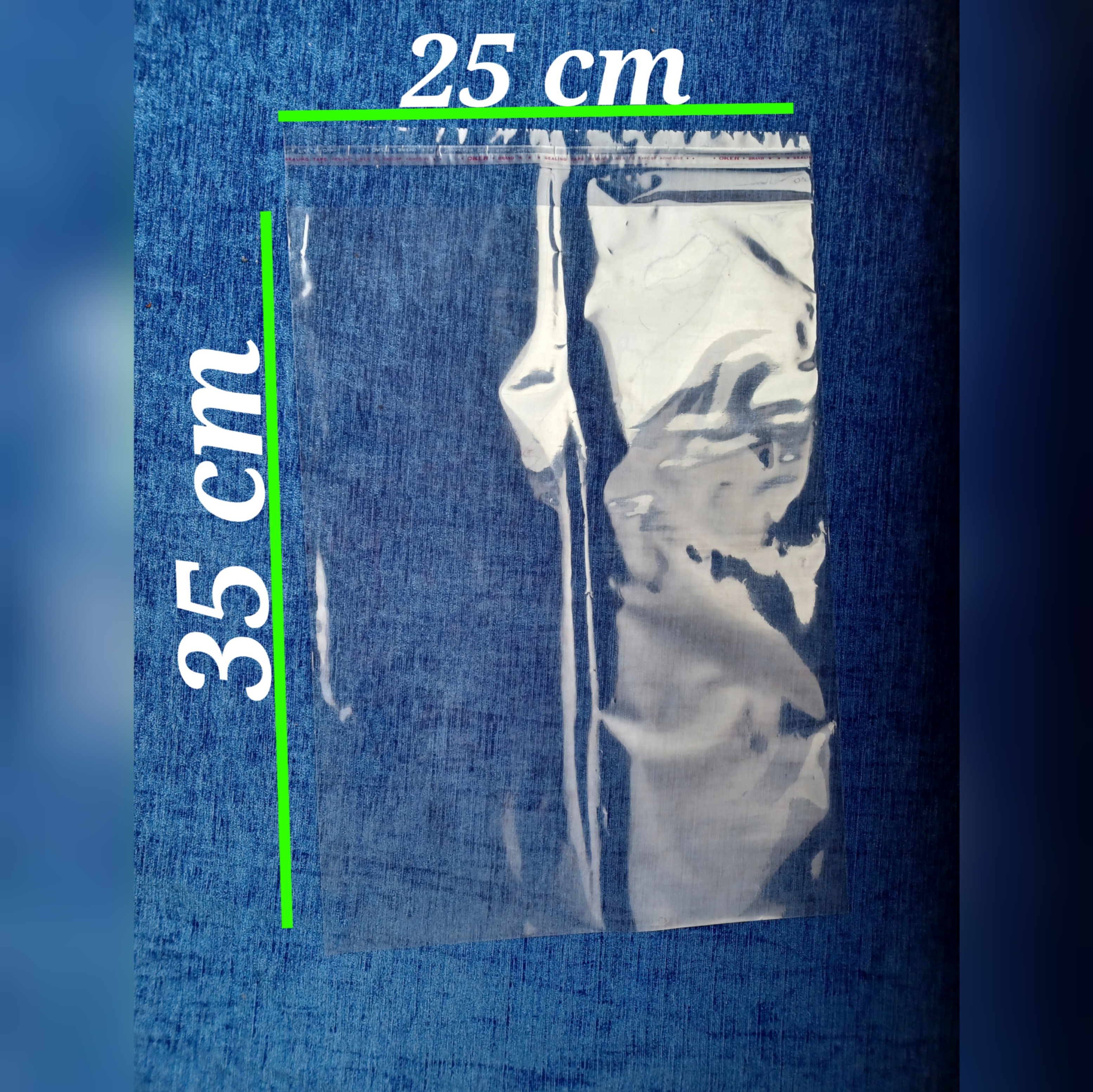 ۵۰۰ گرم (65 عدد) سایز 25x35 سلفون لبه چسبدار ایرانی