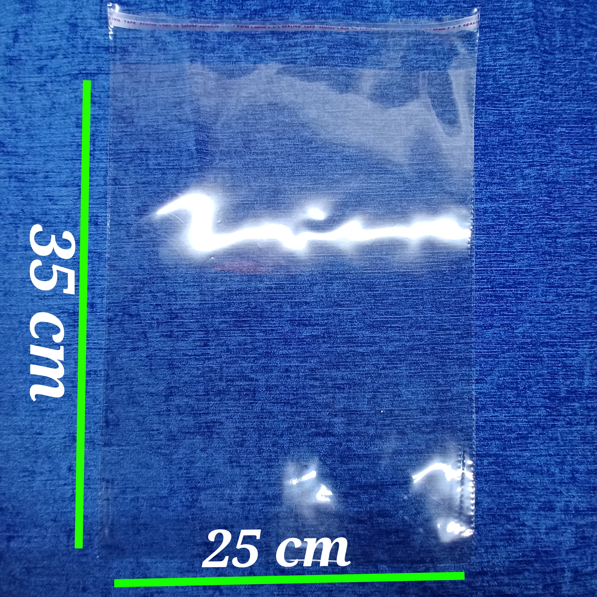 ۵۰۰ گرم(۸۰ عدد) سایز25x35 سلفون لبه چسبدار خارجی