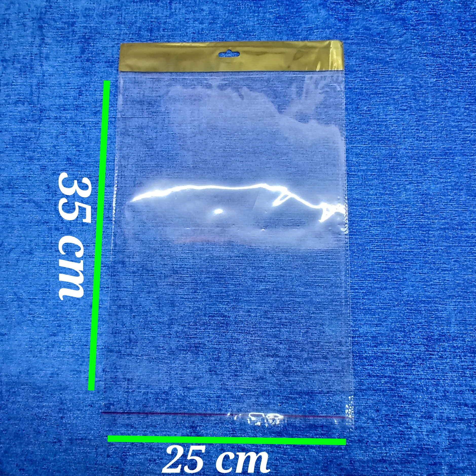 یک بسته 500 گرمی سایز ۲۵x35 سلفون لب چسب رگال دار